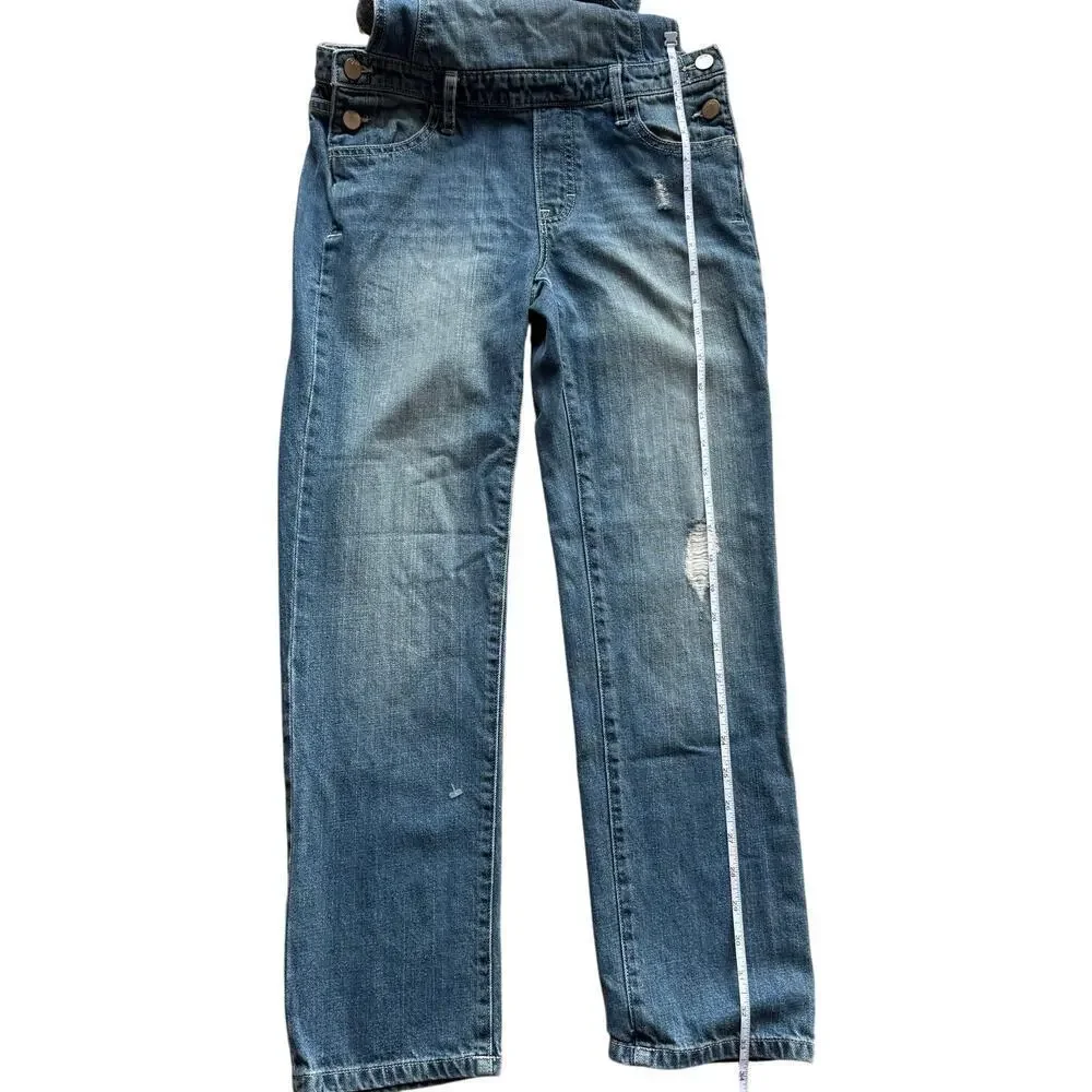 Gap Kids Denim Jean Overalls Coveralls Distressed Size L School Distressed